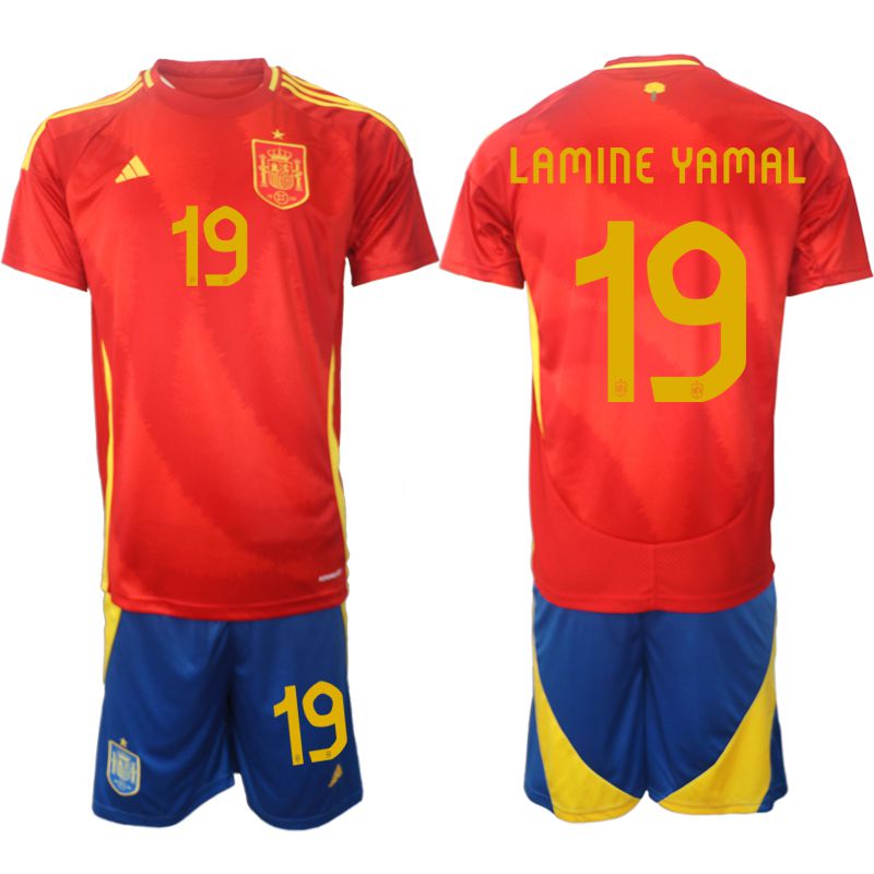 Men 2024-2025 Season Spain home red #19 Soccer Jersey->->Soccer Country Jersey